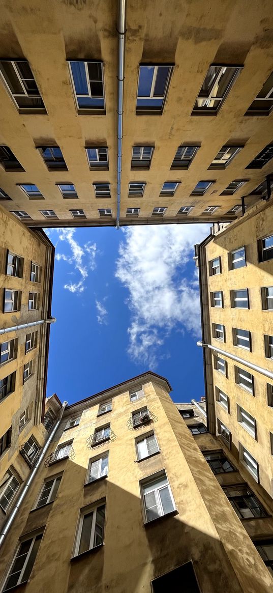 sky, house, windows, houses, buildings