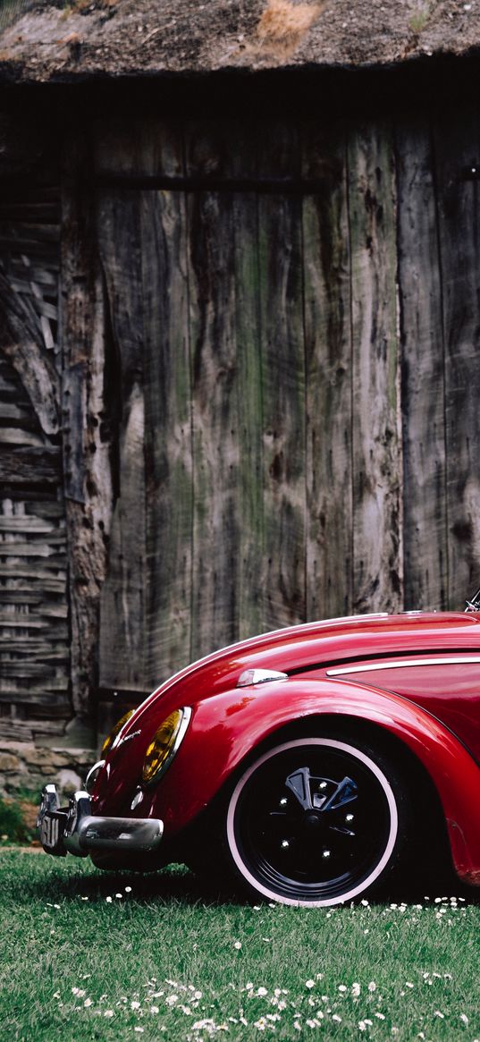 car, retro, old, stickers, red