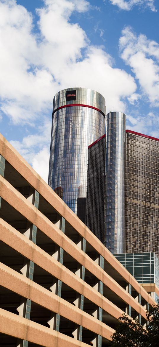 towers, mirrored, buildings, architecture