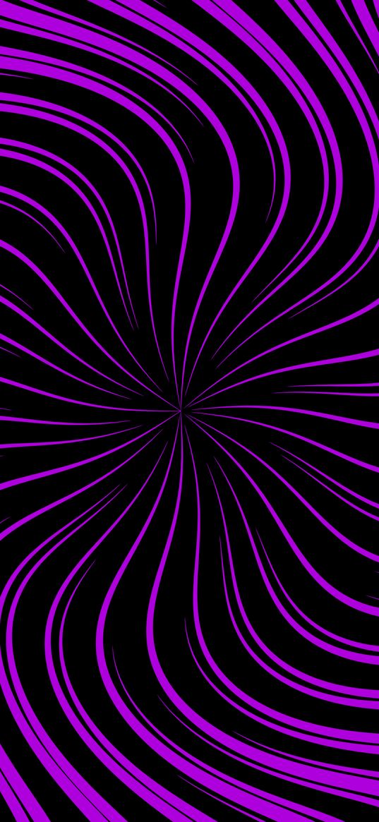 spiral, bends, stripes, purple, black