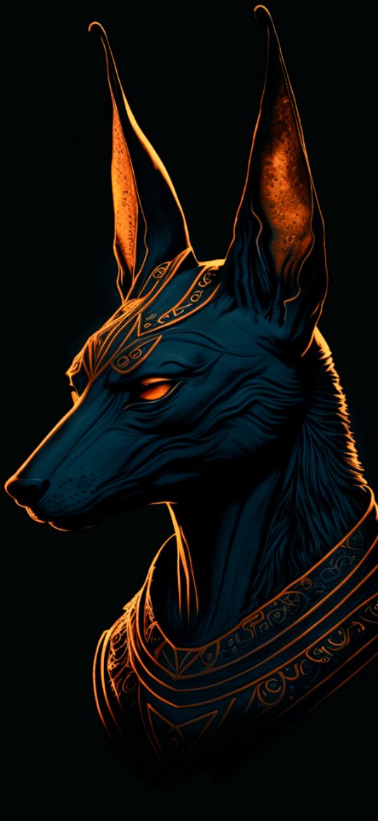 anubis, god, egyptian mythology, dark, art