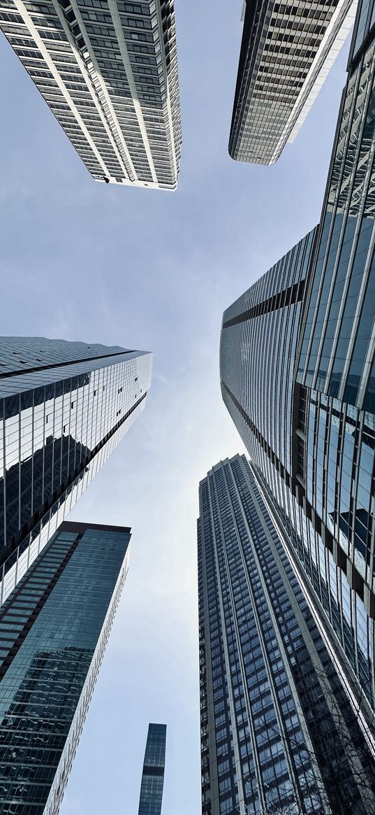 skyscrapers, city, sky, chicago