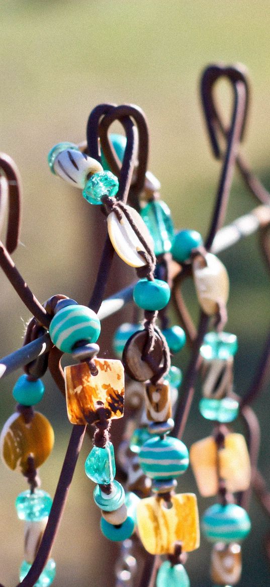 fence, jewelry, macro, bracelet, beads, background, nature, moods, accessory, net