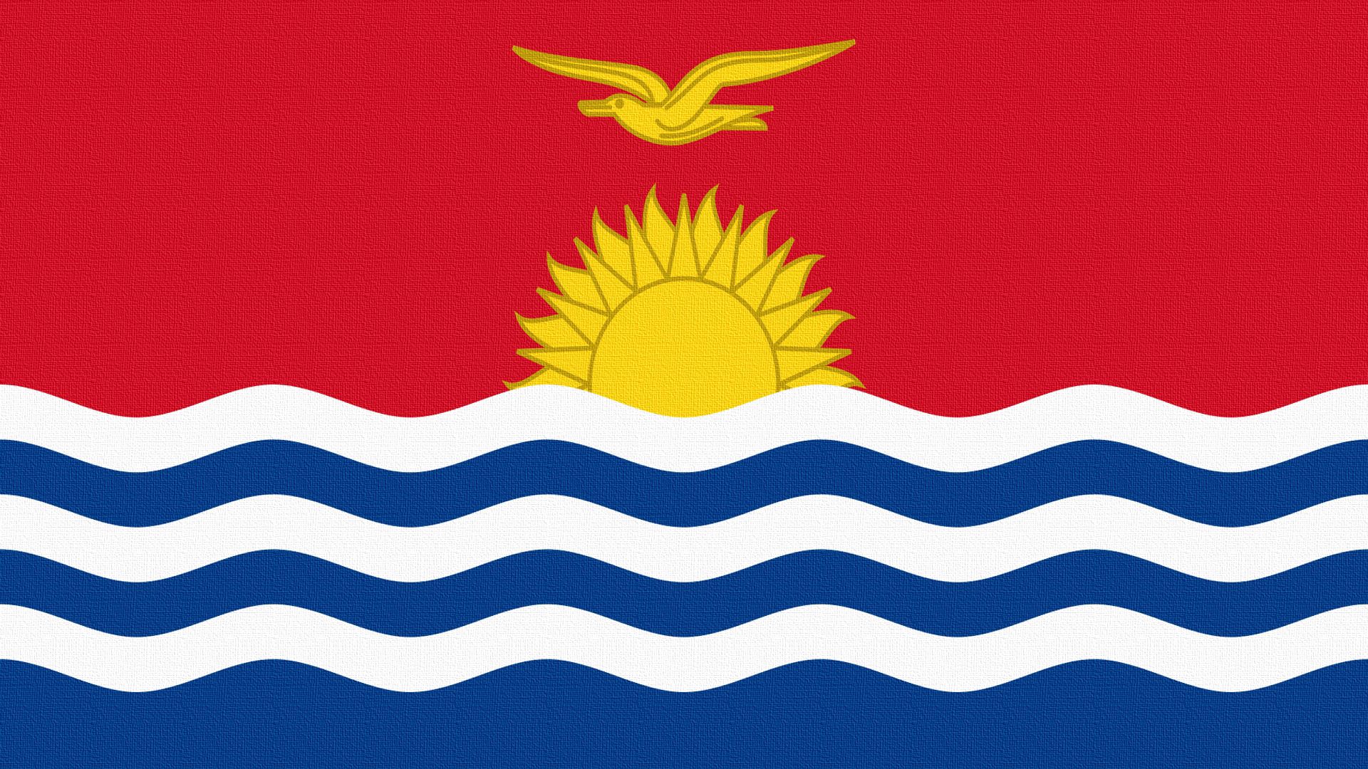 sun, republic, flag, kiribati