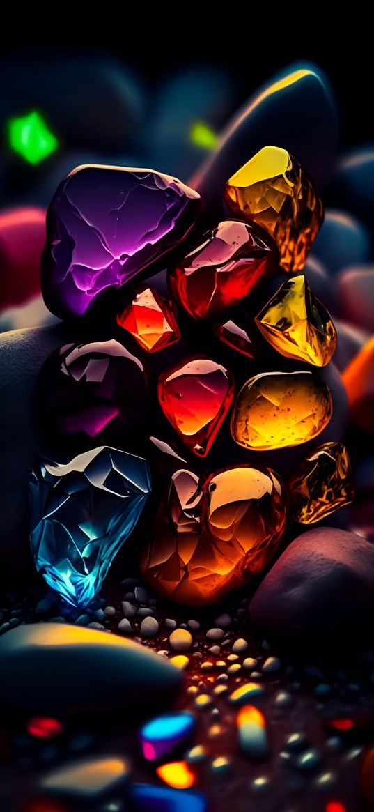 stones, crystals, jewelry, glare, color