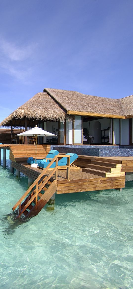 maldives, tropical, bungalows