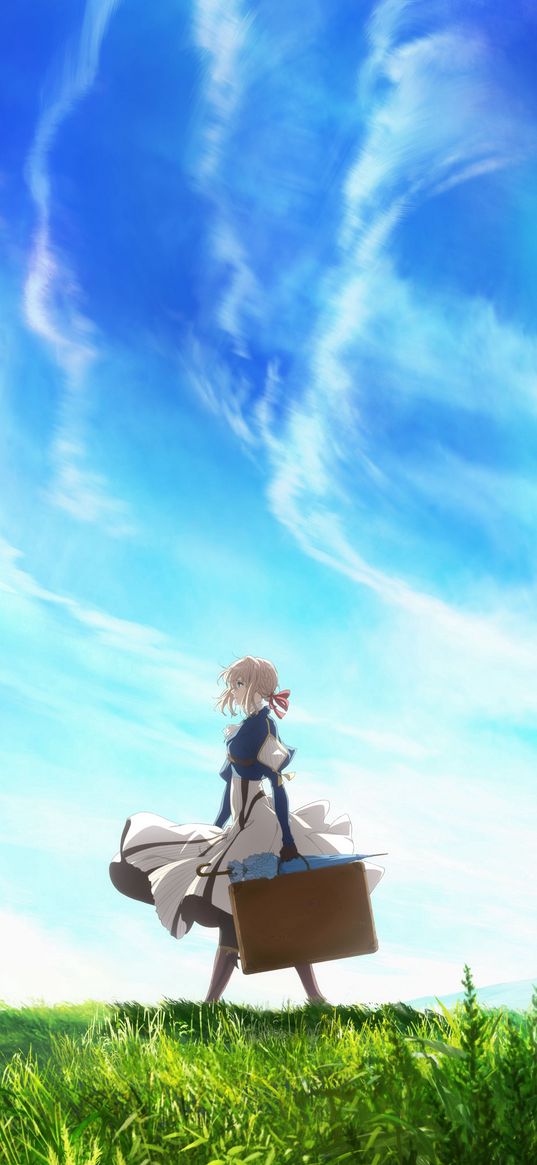 violet evergarden, violet, the movie, anime, art, nature