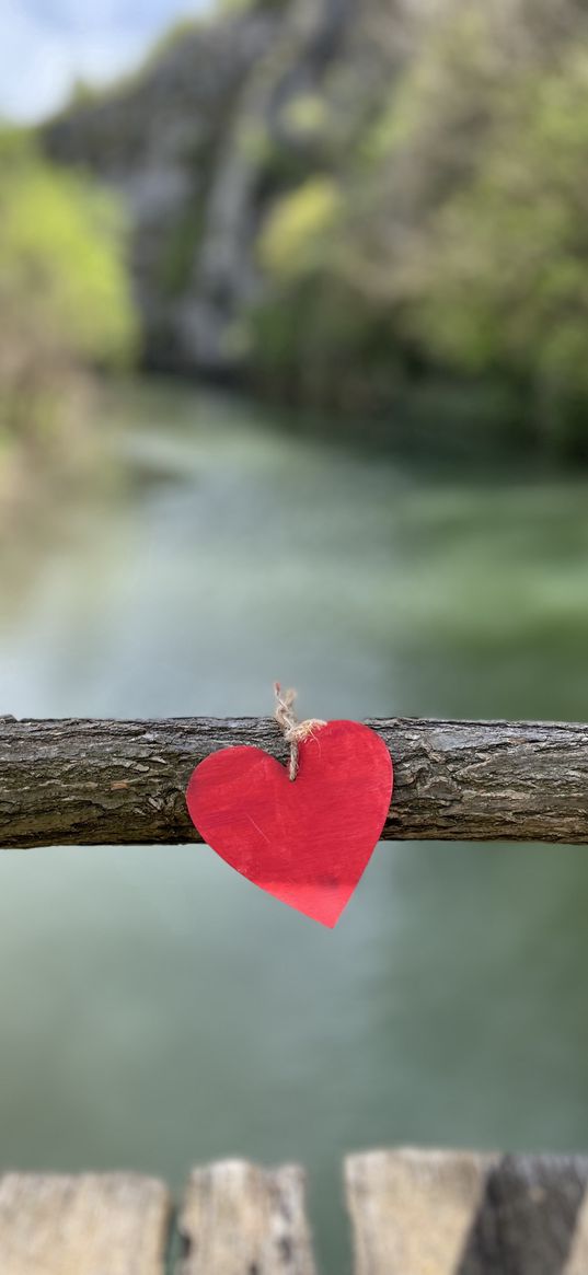 paper heart, valentine, postcard, love, nature