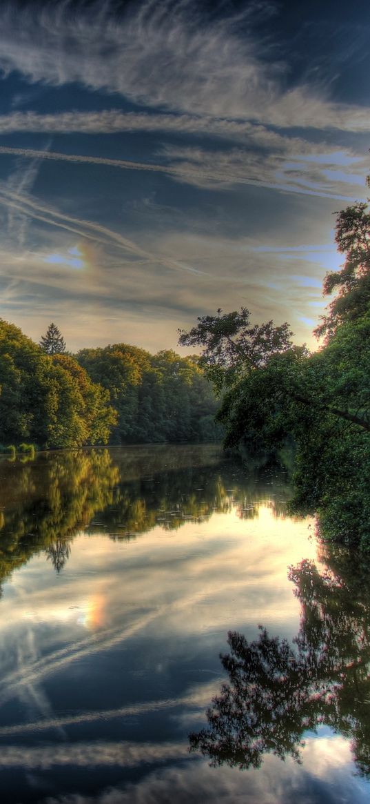 river, germany, landscape, hessen lich, hdr, nature