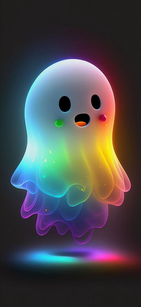 boo, colourful, art, cute, ghost