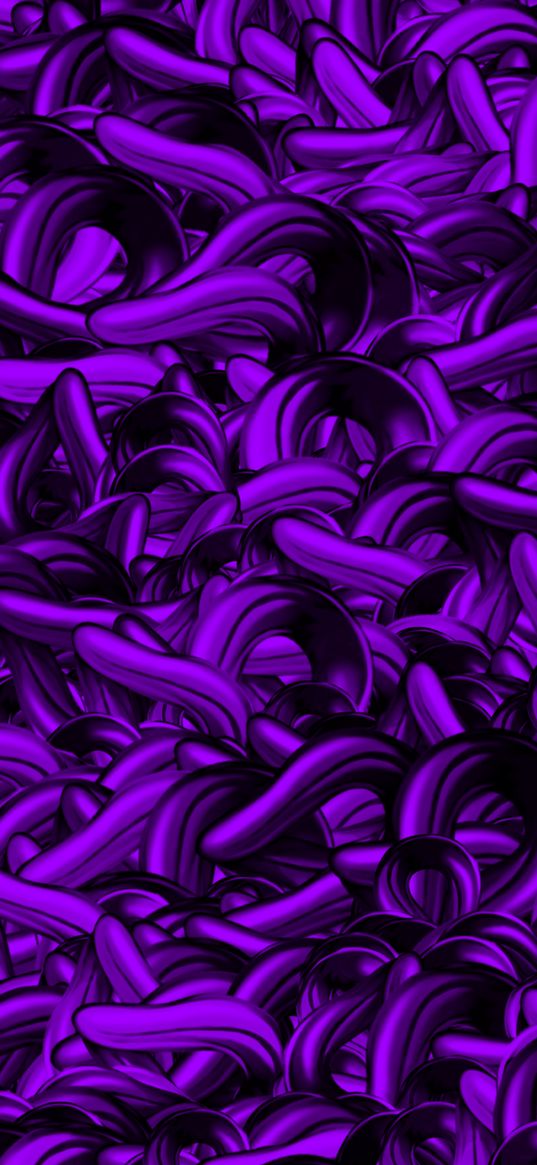 chains, tentacles, interlacing, purple