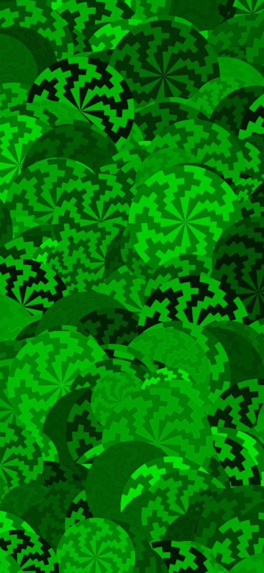 chips, circles, patterns, green, black