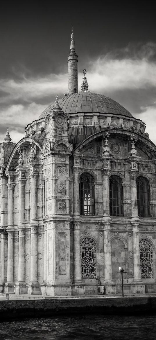 mosque, building, architecture, islam, muslim, istanbul, turkey, black and white