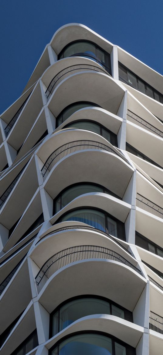 building, edges, balconies, architecture, white