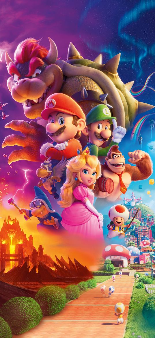 mario, game, nintendo, characters, fantasy, poster, art