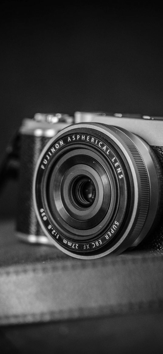 camera, retro, black and white, dark