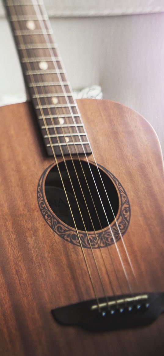 guitar, strings, music, wooden