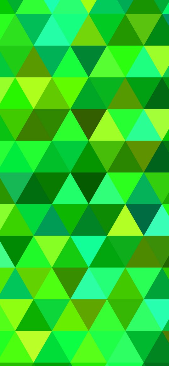 triangles, green, geometry, art, light green