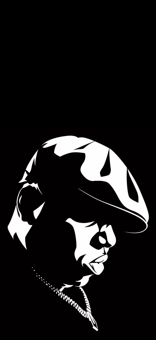 the notorius b.i.g., rapper, musician, actor, silhouette, black and white