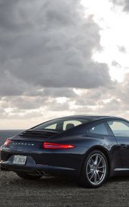 Preview wallpaper 911, carrera, porsche, black, side view