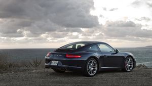 Preview wallpaper 911, carrera, porsche, black, side view