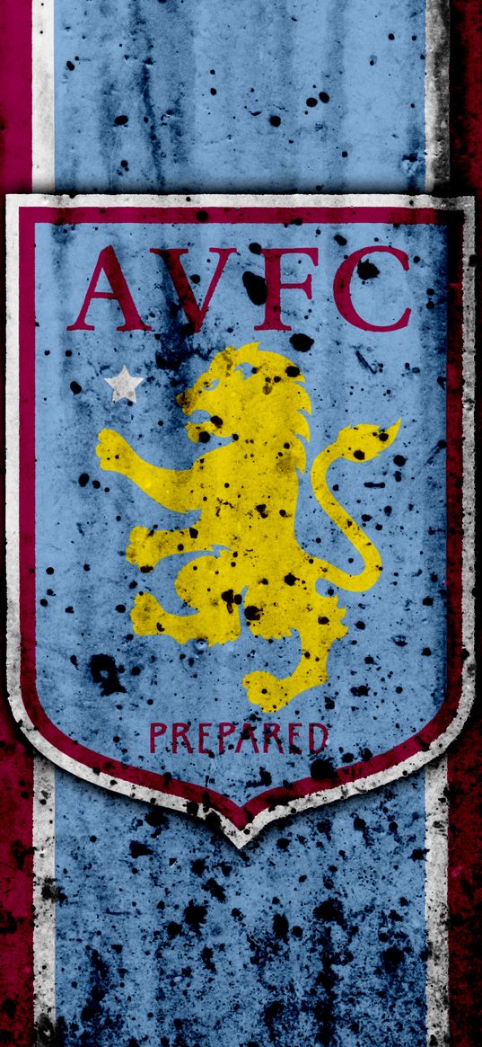 football club, logo, aston villa, lion, yellow, blue