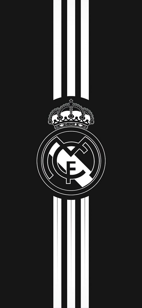 real madrid, football club, soccer, logo, black and white