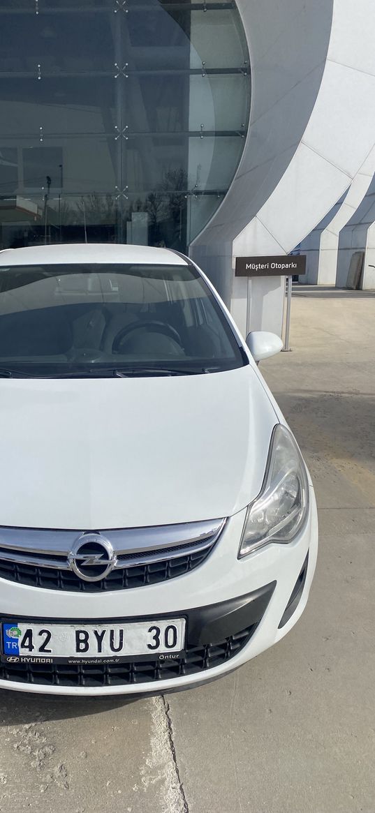 opel, corsa, 2012, car, white, foreign car