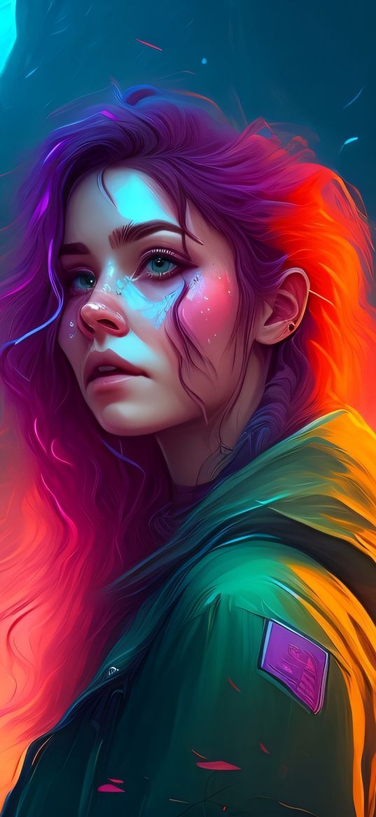 ellie williams, the last of us, ai art, femine art, colorful