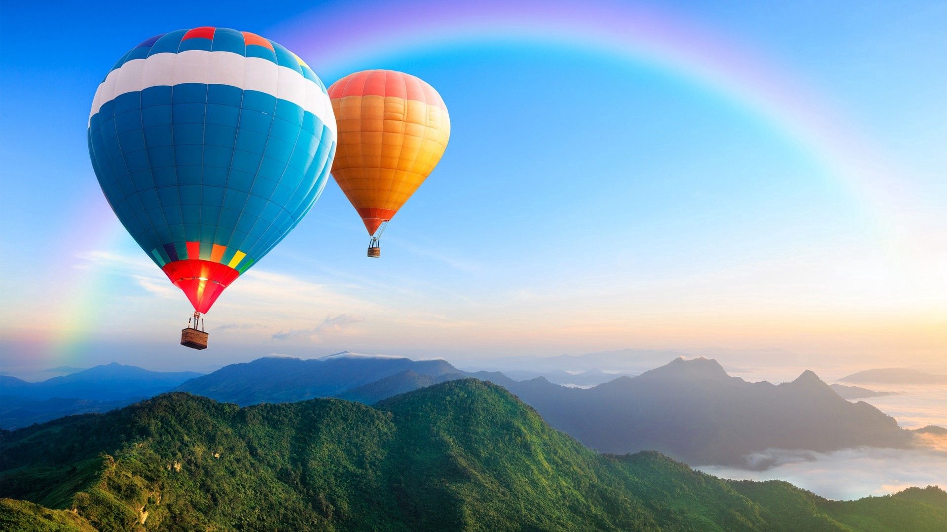 balls, flying, sky, nature