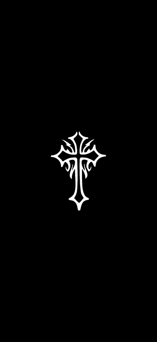 black, minimalism, cross, symbol, art