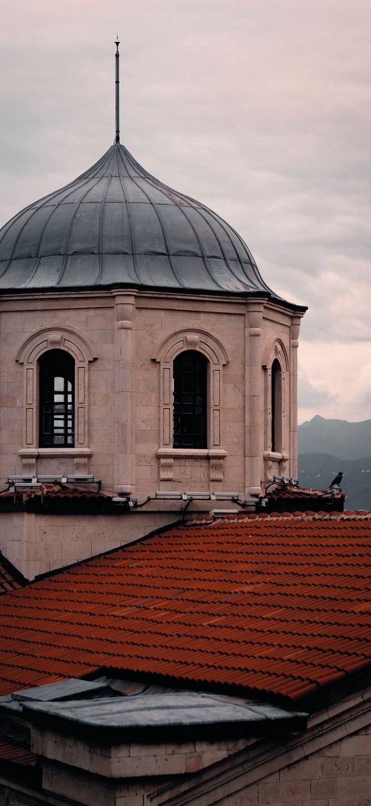 church, building, old, landmark, tile