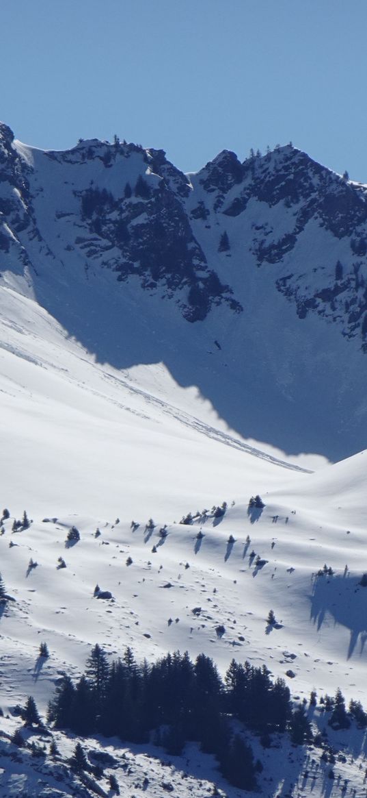 slopes, snow, mountains, landscape