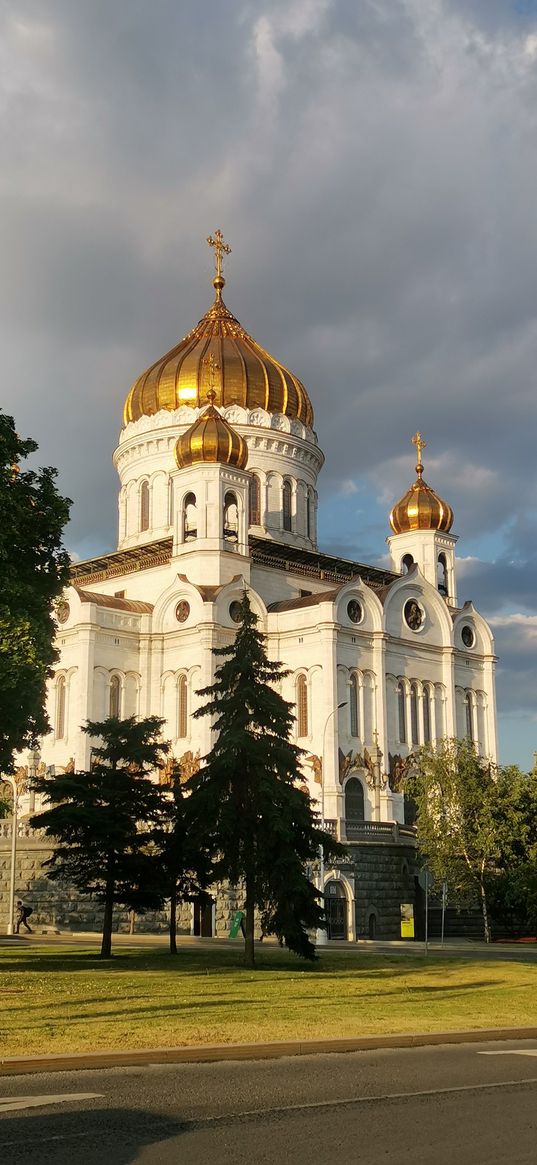 moscow, cathedral of the savior, chirch, summer, sunset