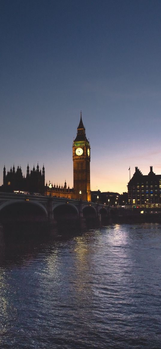 big ben, clock, bridge, london, england