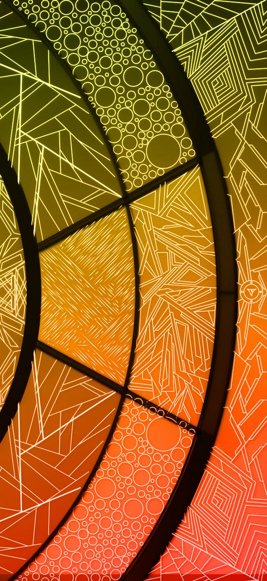 gradient, yellow, orange, form, abstract