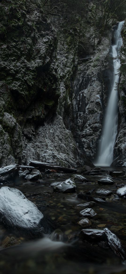 waterfall, rocks, stones, nature, landscape