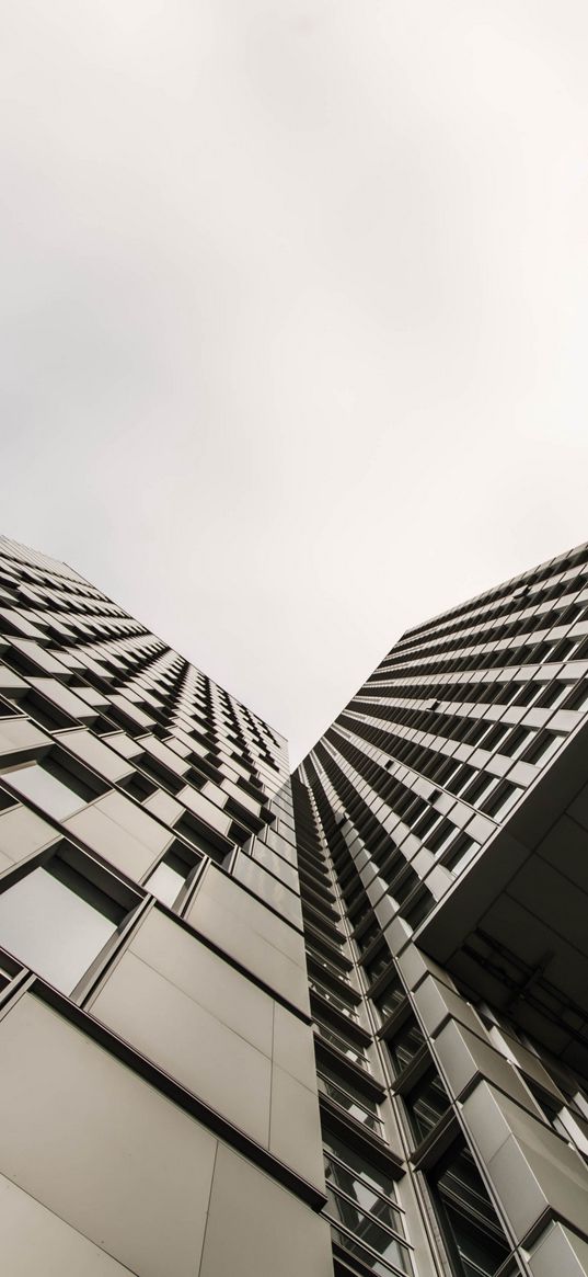 building, bottom view, facade, relief