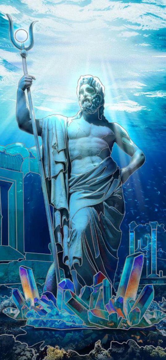 blue, water, god, poseidon