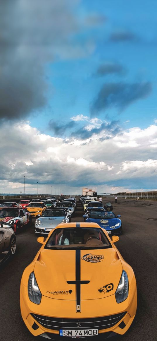 ferrari f12, ferrari, car, yellow, road, cars, sports cars