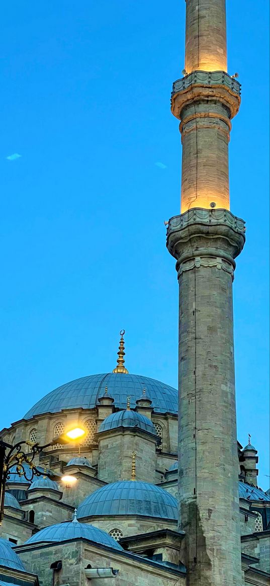 istanbul, mosque, roof, domes, tower, sky