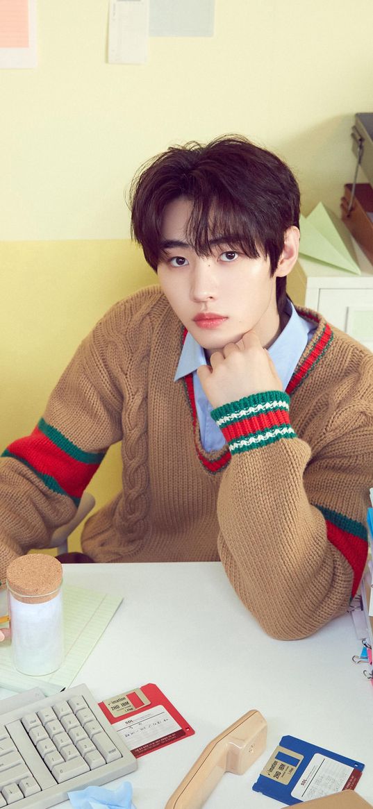 songhun, boy, k-pop, korean, singer, sweater, keyboard