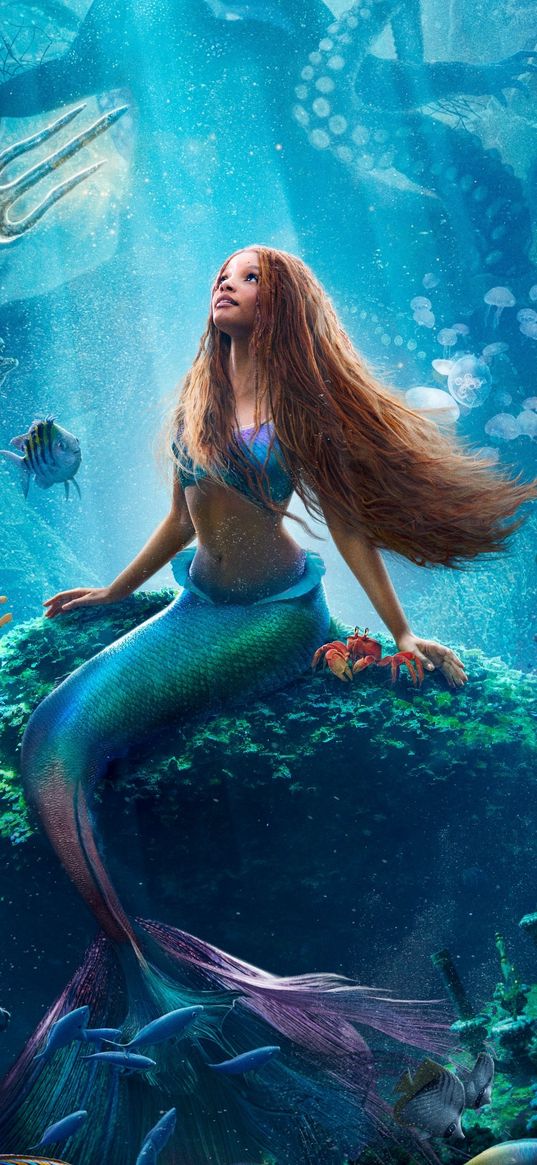 ariel, the little mermaid, film, triton, pisces, sea, depth, poster, art