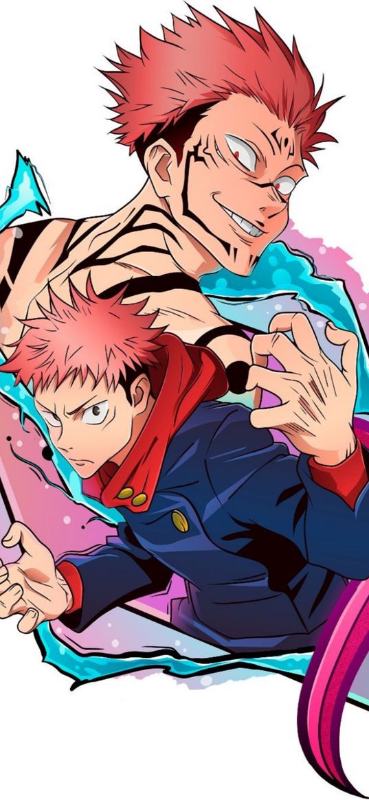 sukuna, itadori, jujutsu kaisen, anime