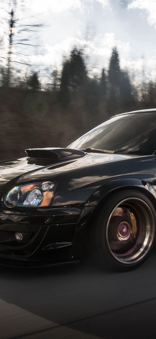 car, subaru, automotive, wheels, fast, black, cool