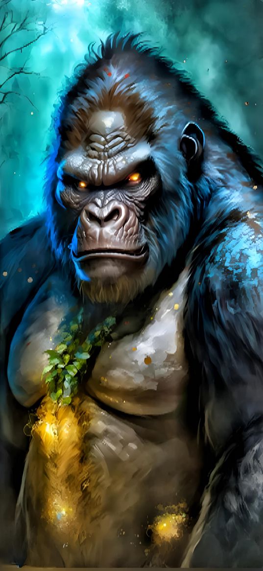 gorilla, art, animal, primate