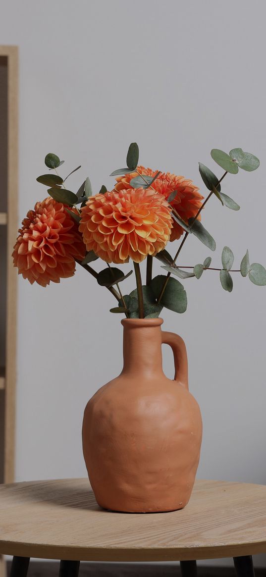 flowers, vase, interior, plant