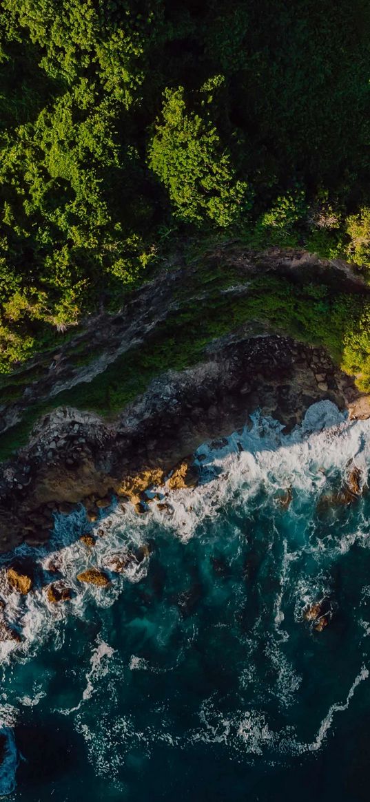 sea, blue, water, coast, rock, nature