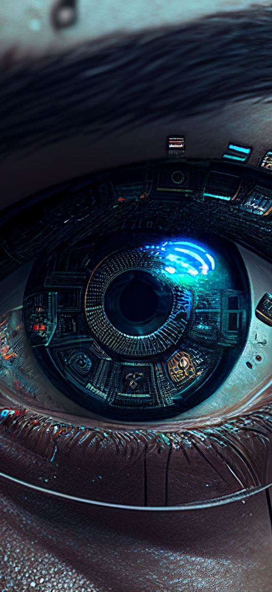 eye, technology, cyberpunk, electronic