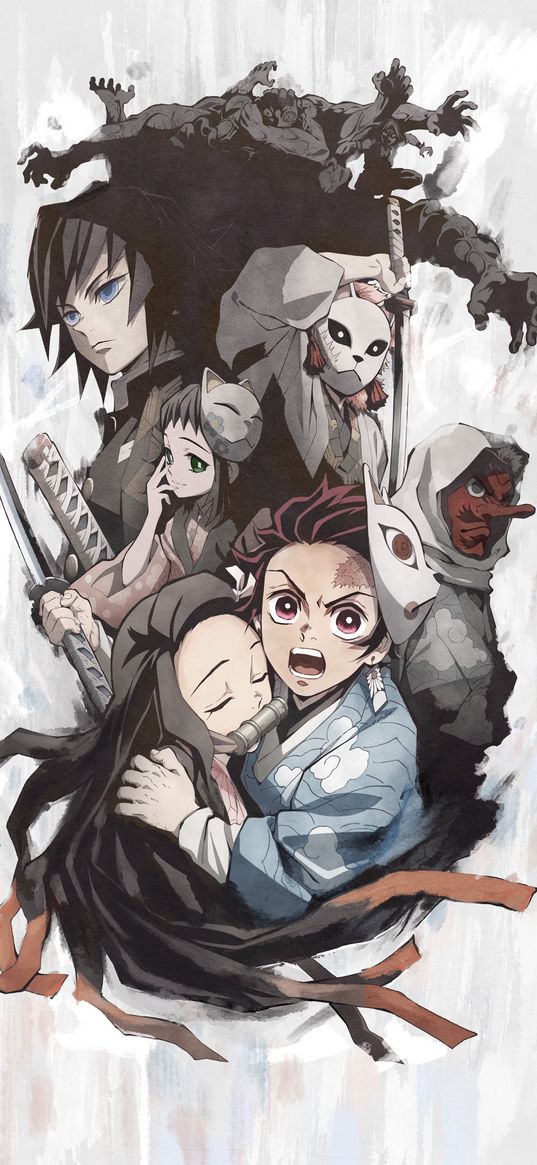 blade of demon destruction, nezuko, tanjiro, tomioka, makomo, sabito